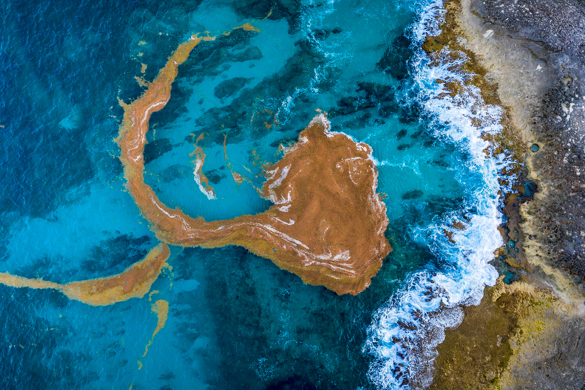 SL020 -Eleuthera shoreline, Atlantic, harbor and bank.