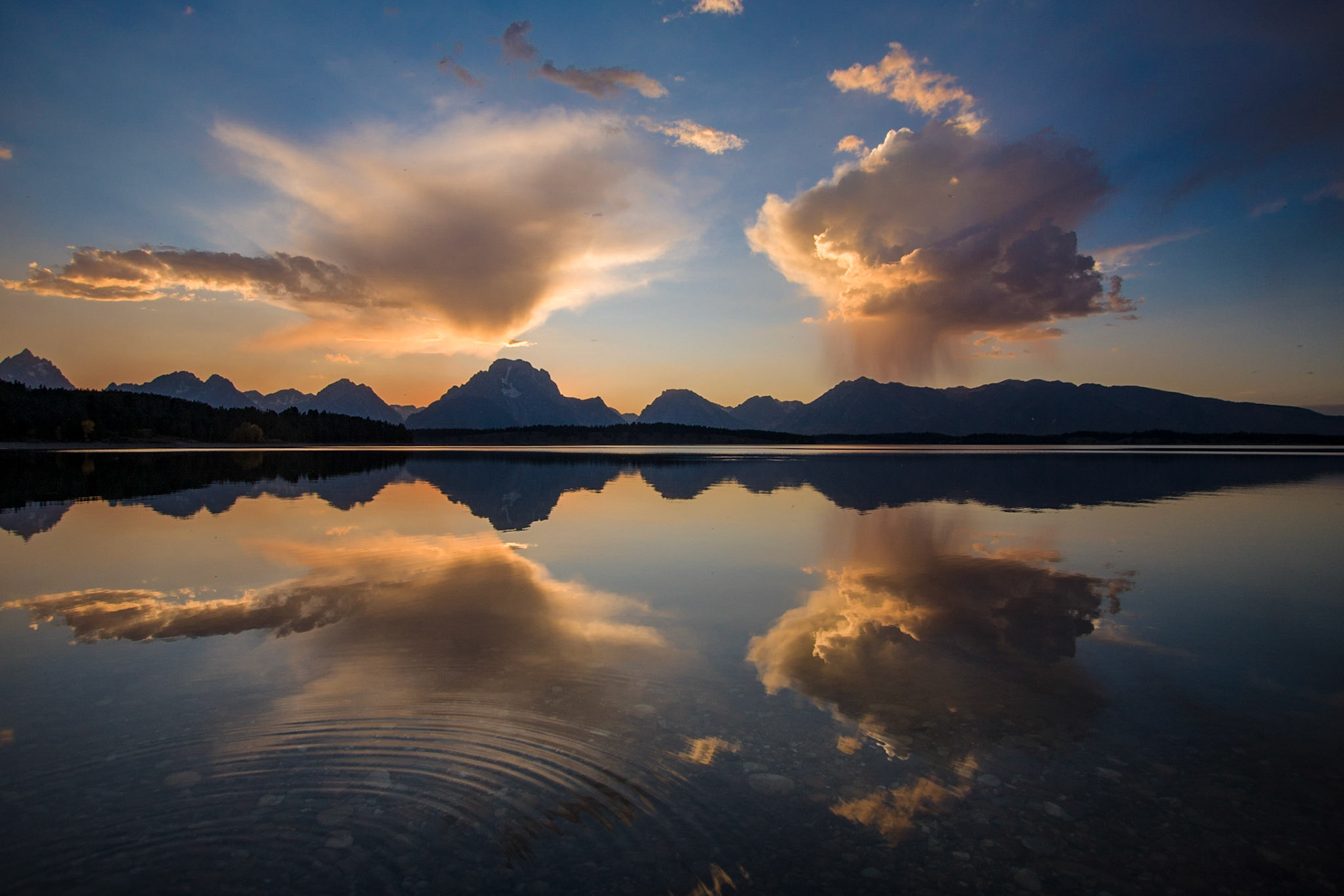 Jackson Lake Sunset Storm
