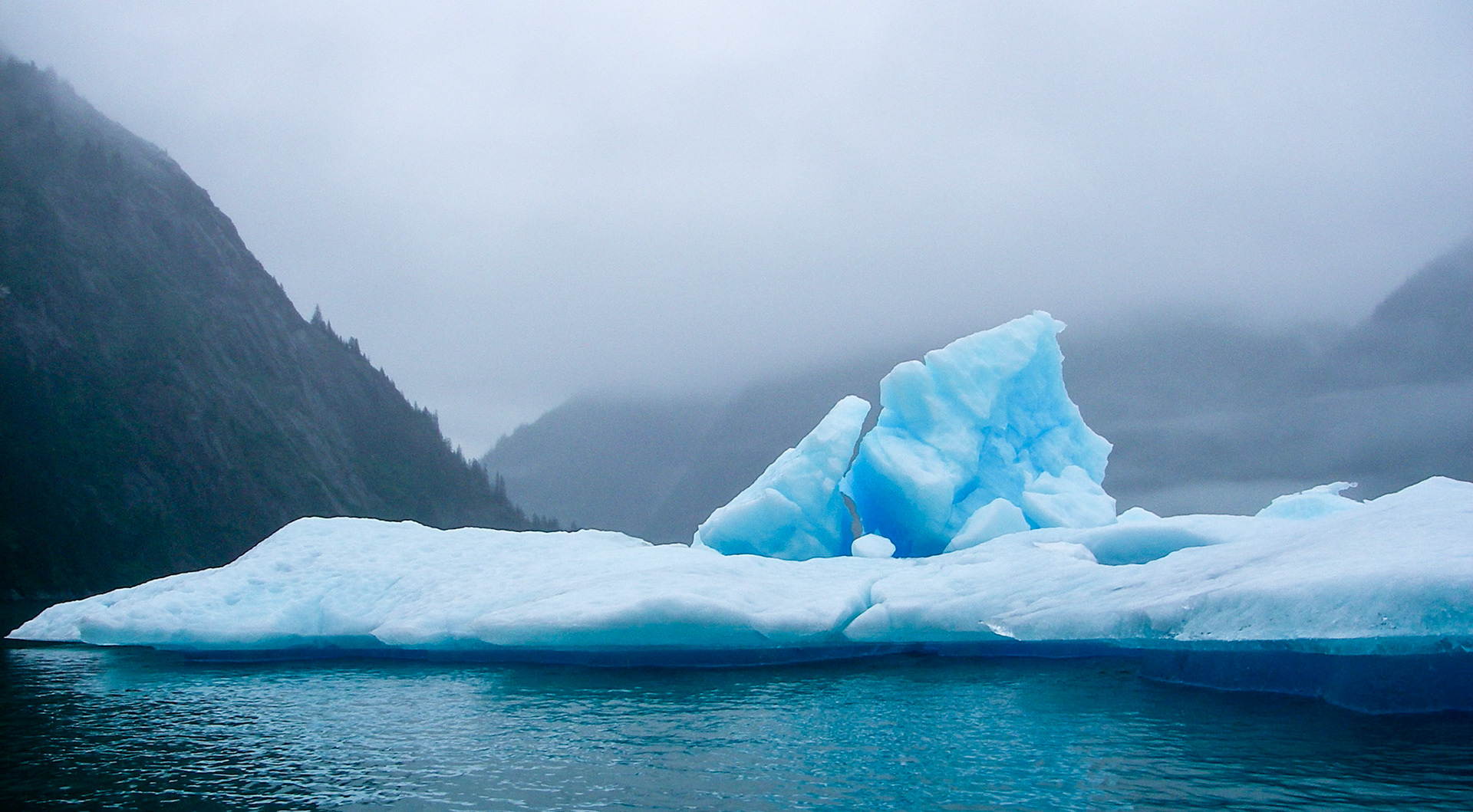 Blue Iceberg in Mist - 4309