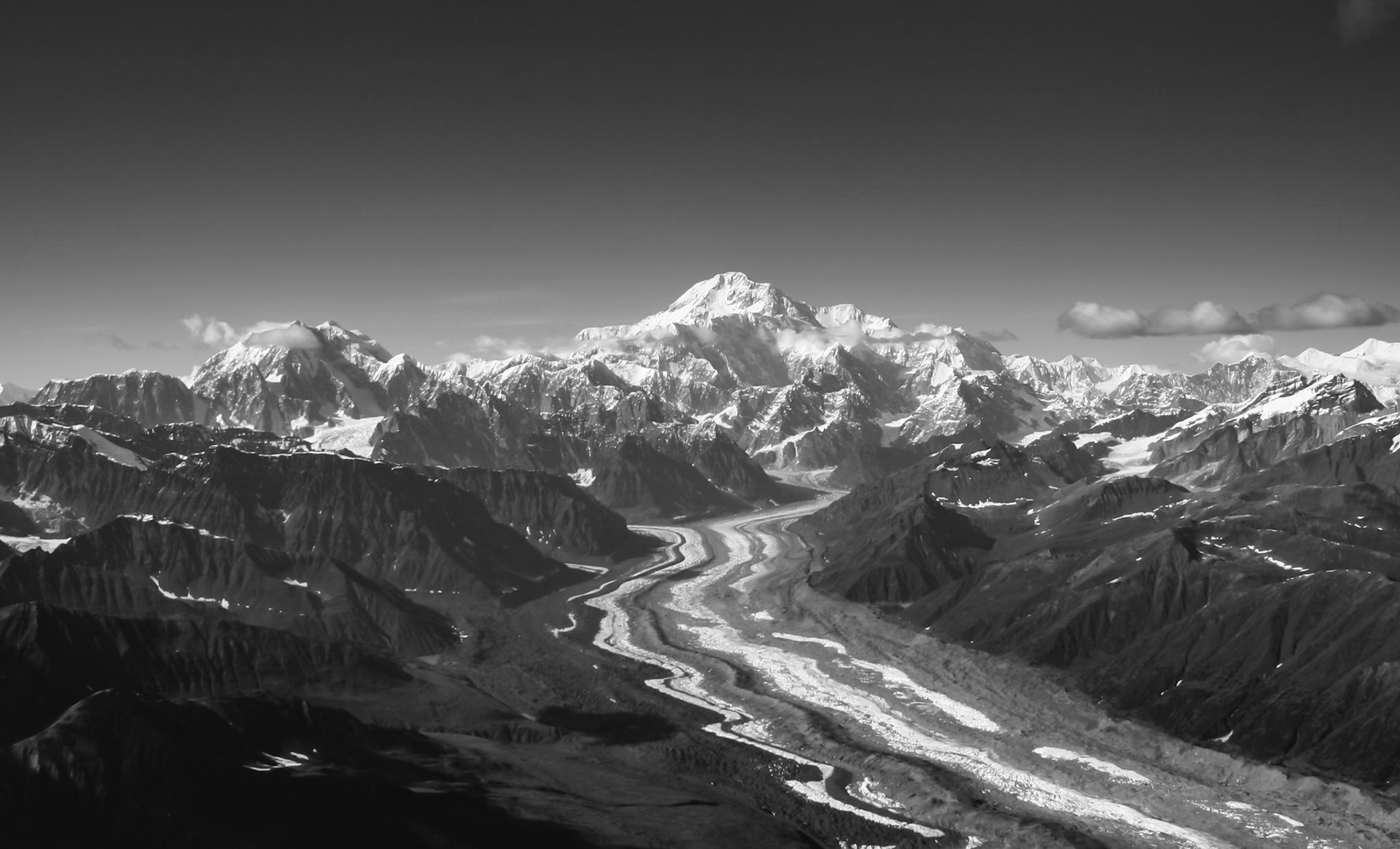 Glacial Valley in Monochrome - 2208