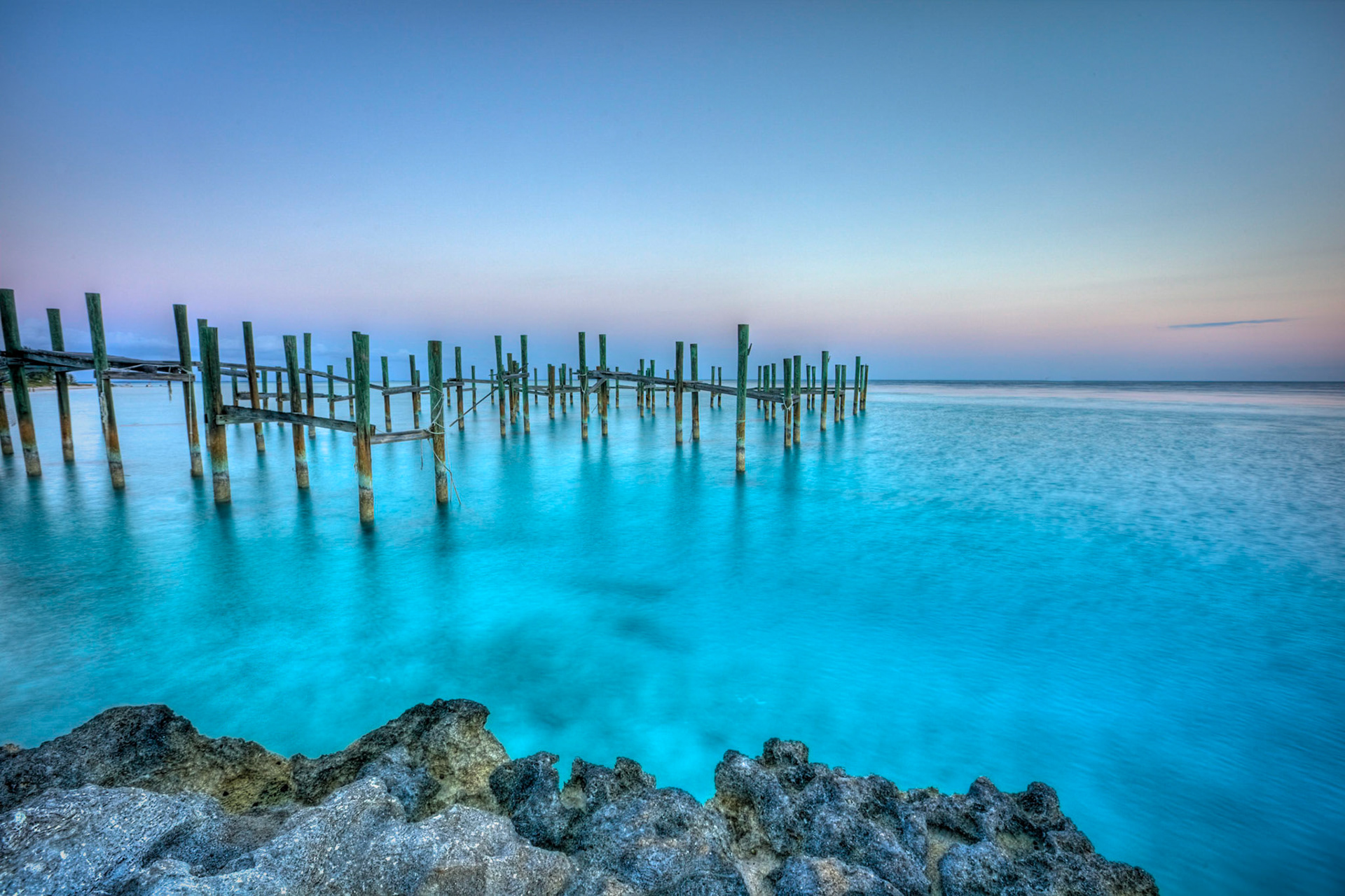 8920-A destroyed dock in Current North Eleuthera.