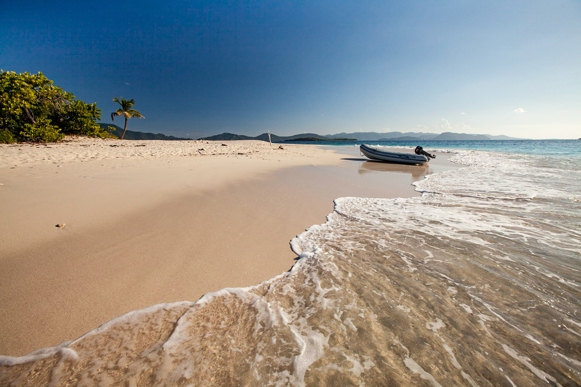Dinghy on Secluded Beach