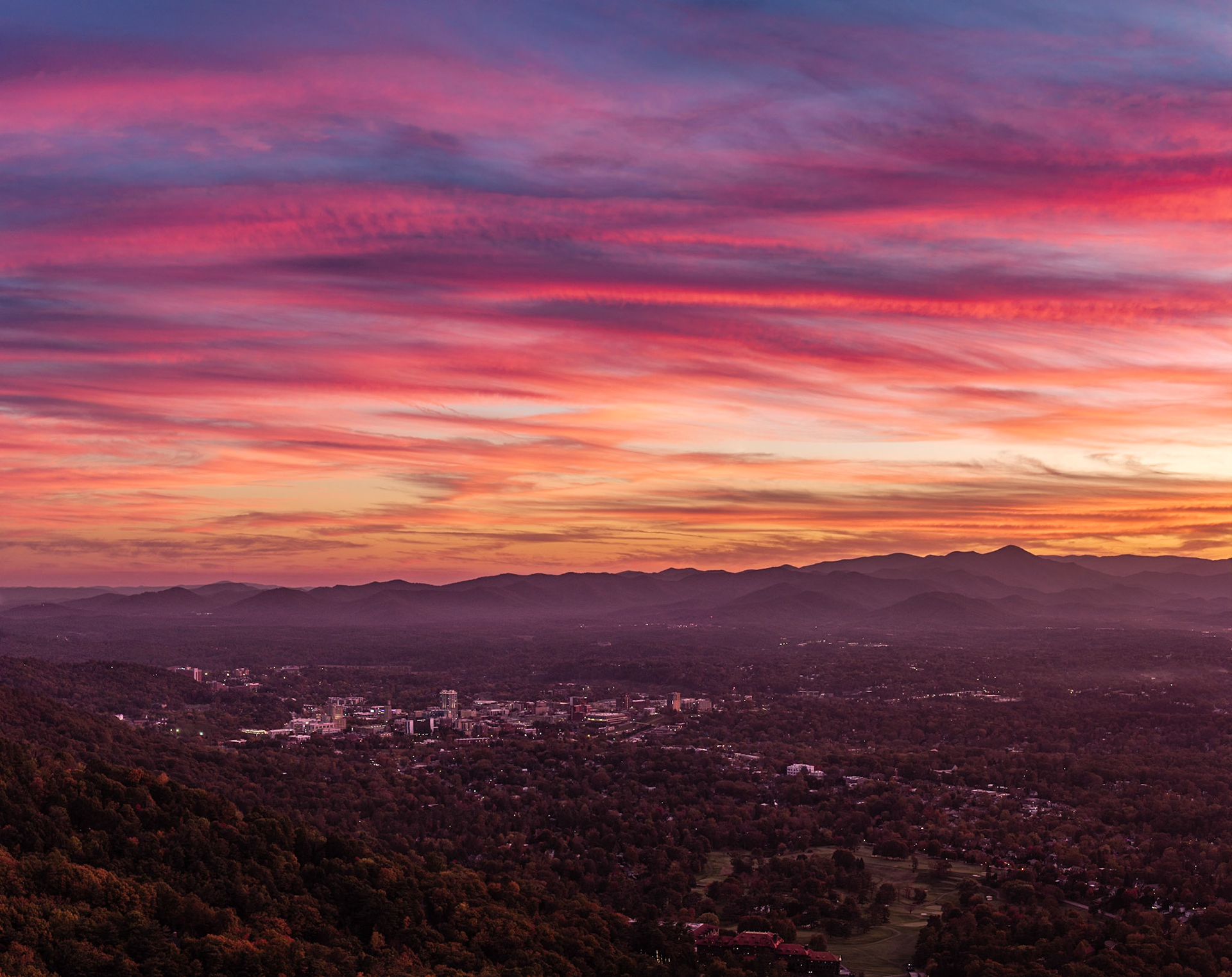 Fire Sky Over Asheville