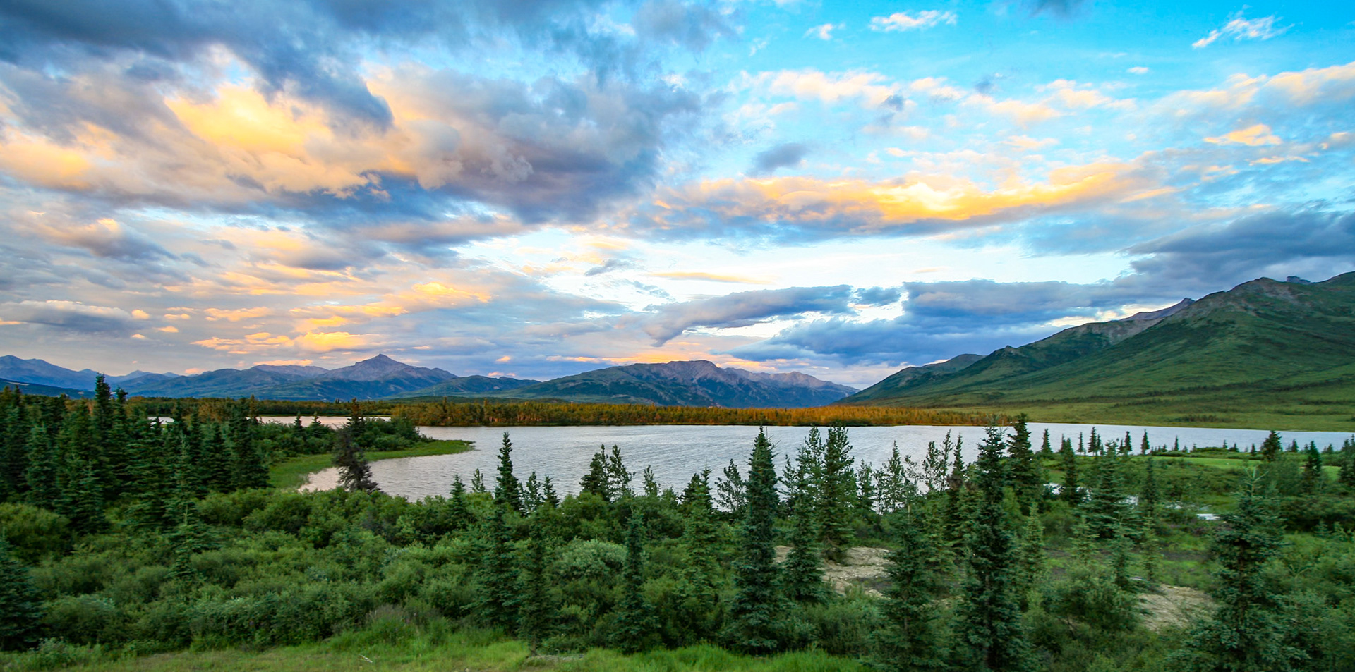 Evening Light on Mountain Lake - 2233