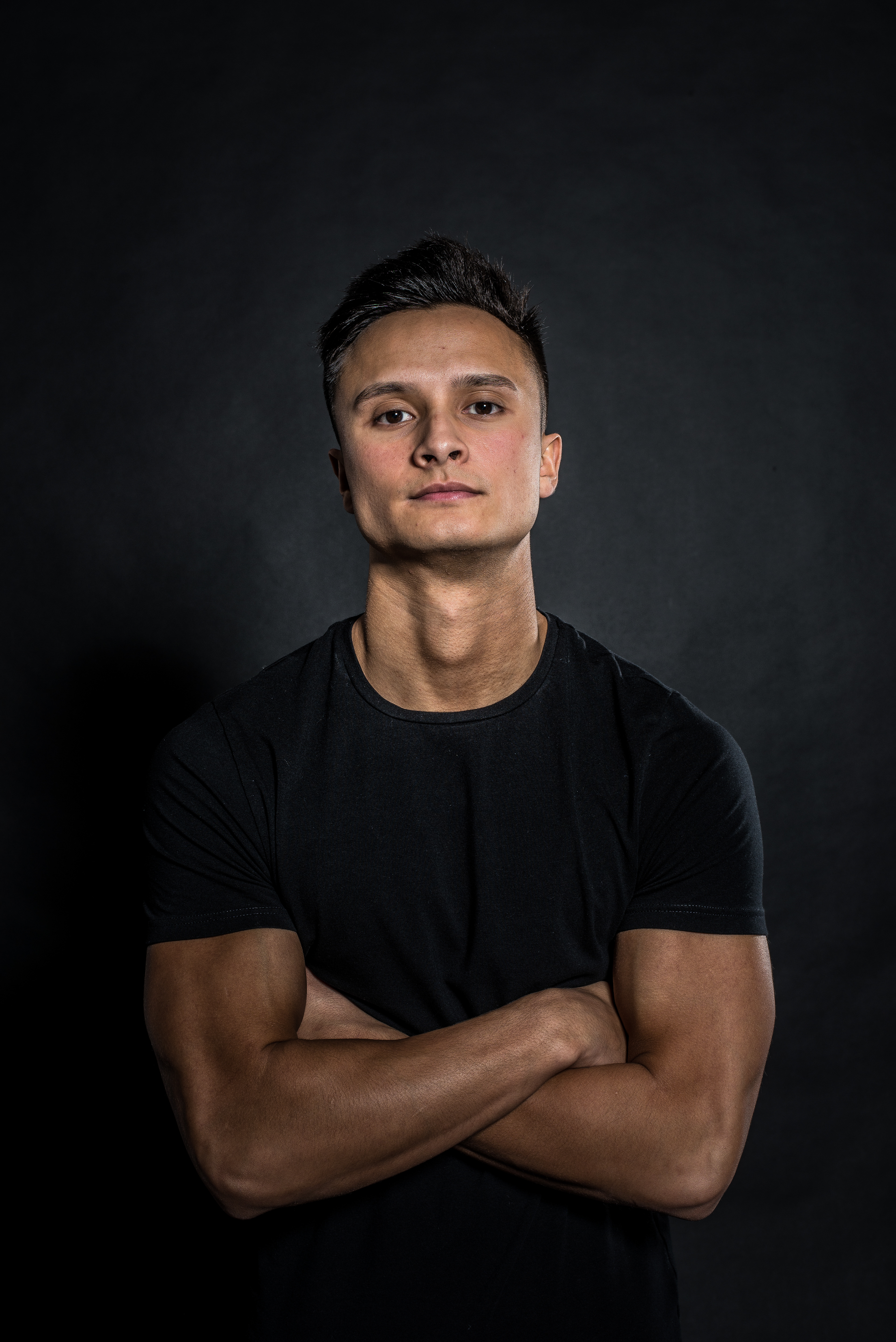Jack shot in studio for his Personal Training business 