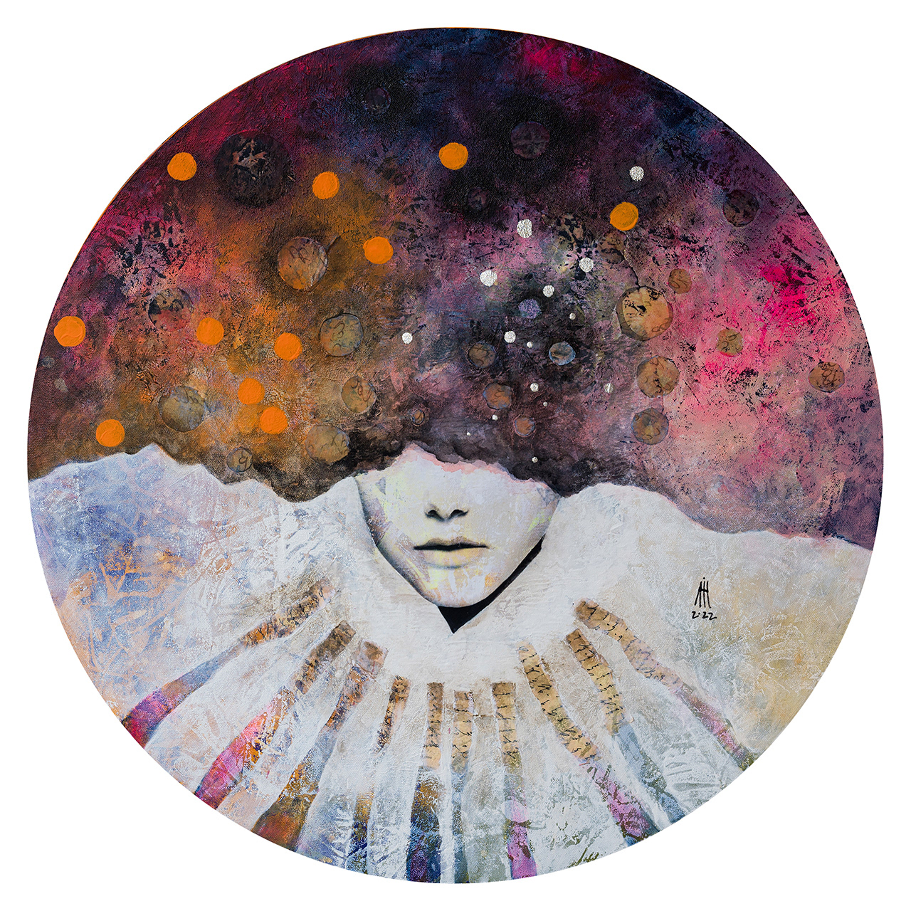 Woman Arlequin 60 cm diameter 2022