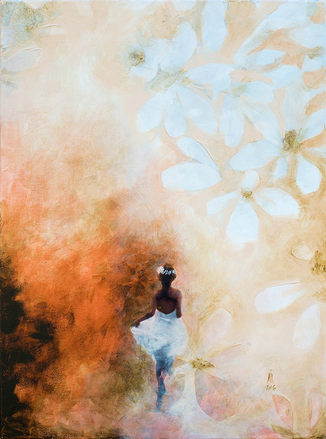"The Run" 2016 40cm/60cm mixed media/canvas