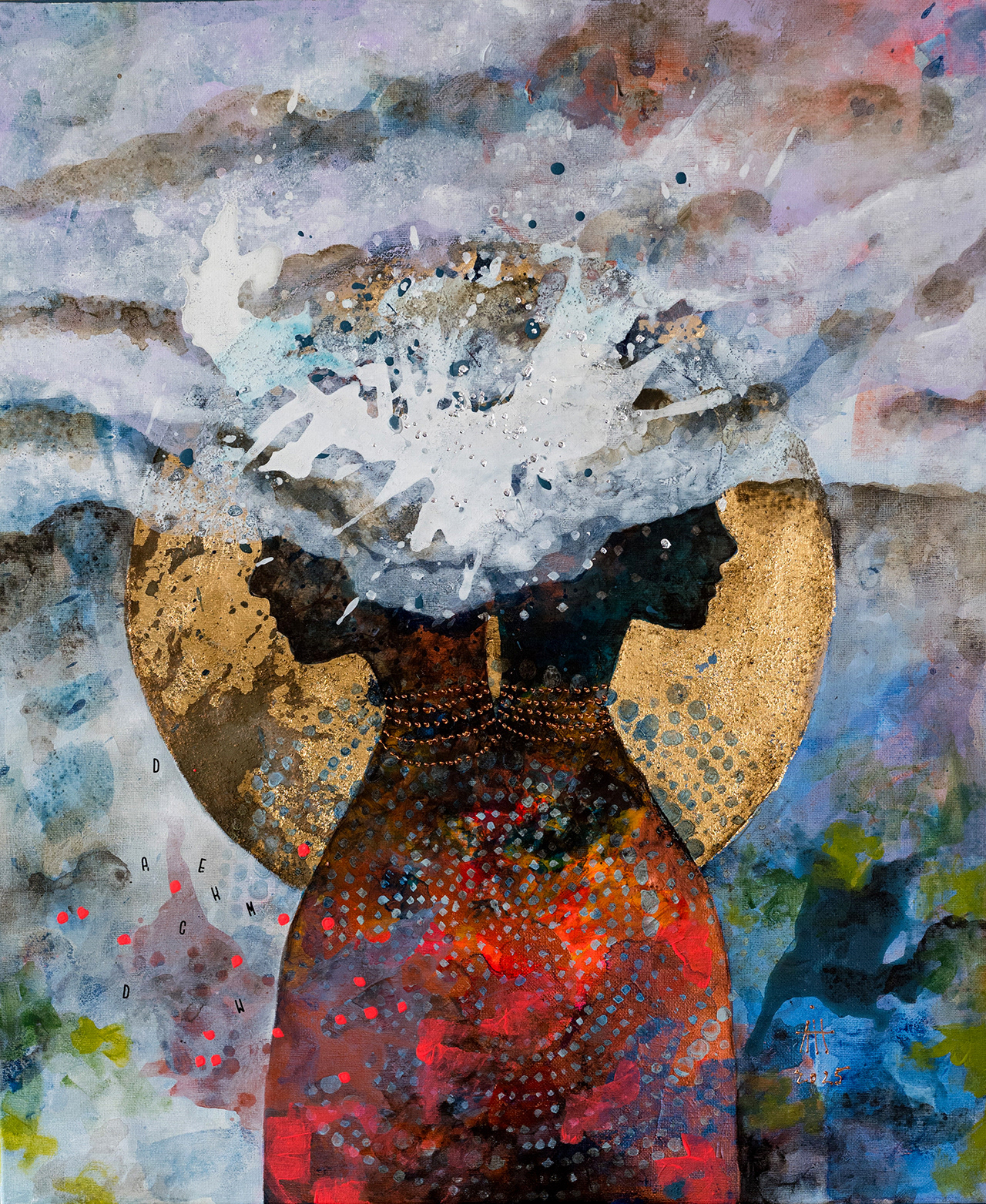 We are one mixed media/canvas 50/70 cm