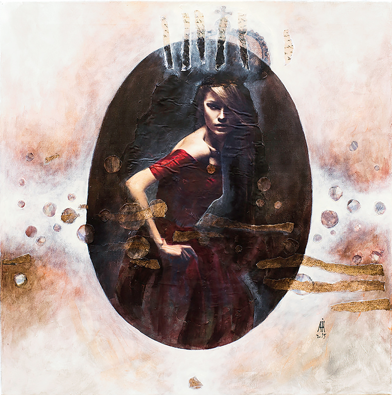 "Queen" 2015 60cm/60cm mixed media/canvas