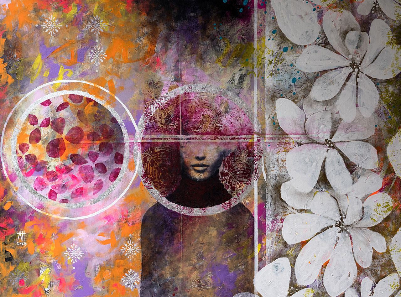 Discover yourself  1m/1,2m mixed media on canvas 2023