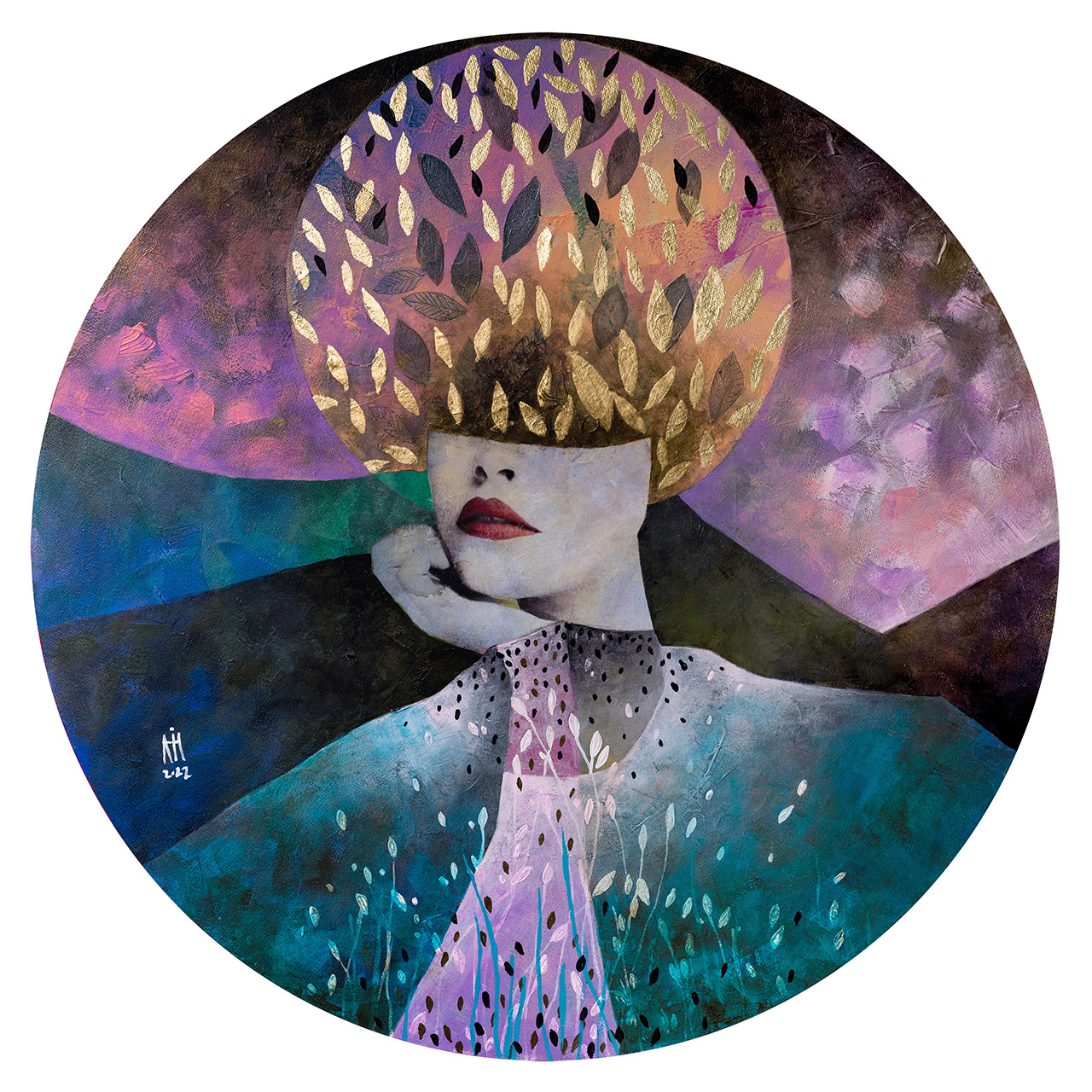 Purple love 60 cm diameter 2022