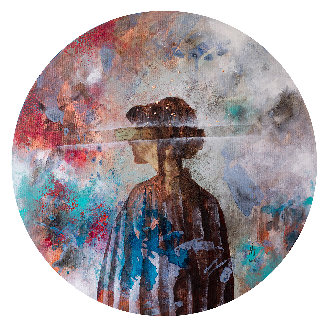 Dreams come true mixed media/canvas 60 cm diameter