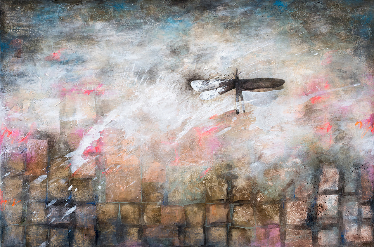 The Moth Mixed Media/canvas 1,5/1m 2025