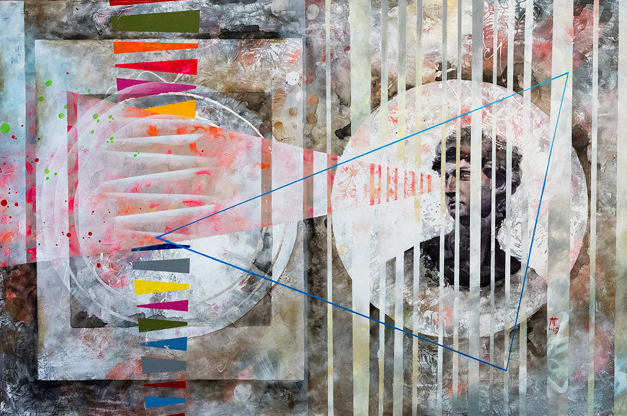 Waching You, Mixed media/canvas, 1m/1,5m