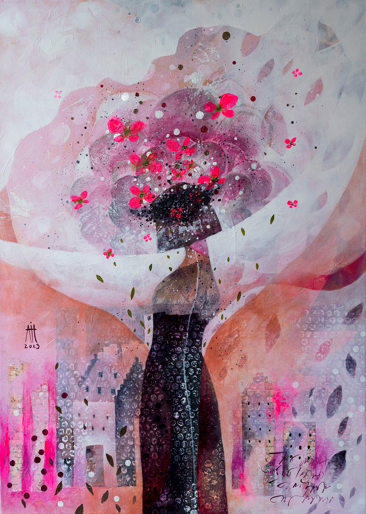 mixed media/canvas 50/70 cm