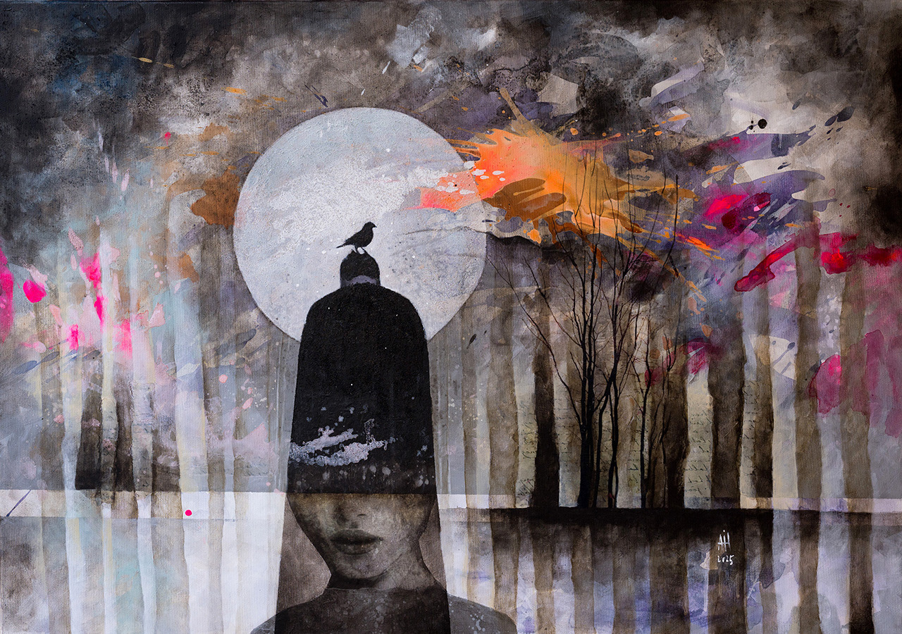 Conte d'Hiver Mixed media/canvas 70/100cm 2025