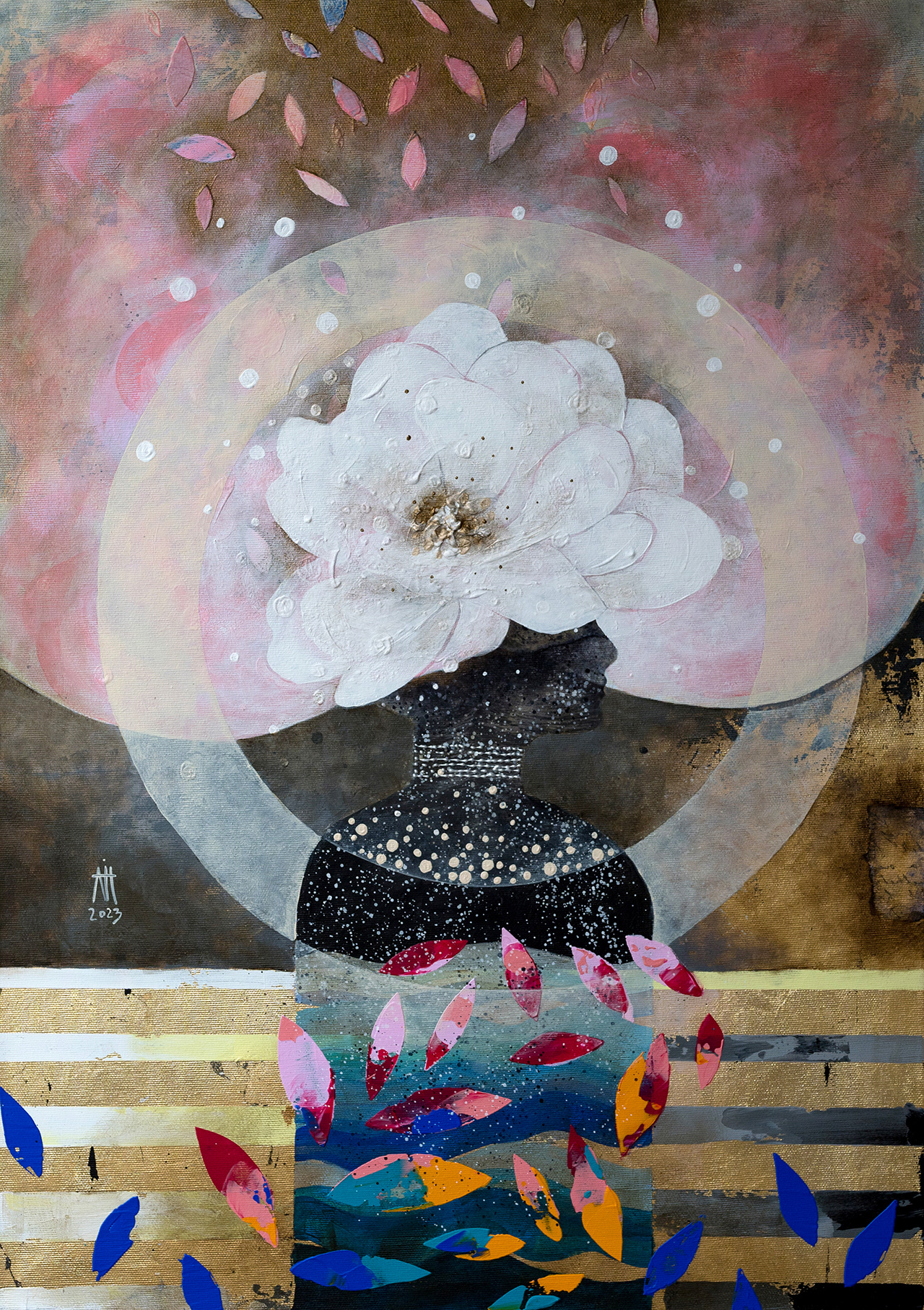 mixed media/canvas 50/70 cm