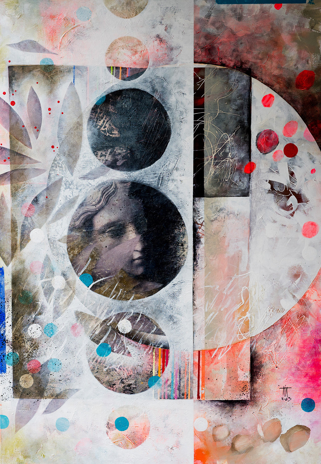 Poem for yound Godess, Mixed media/canvas, 70/100 cm