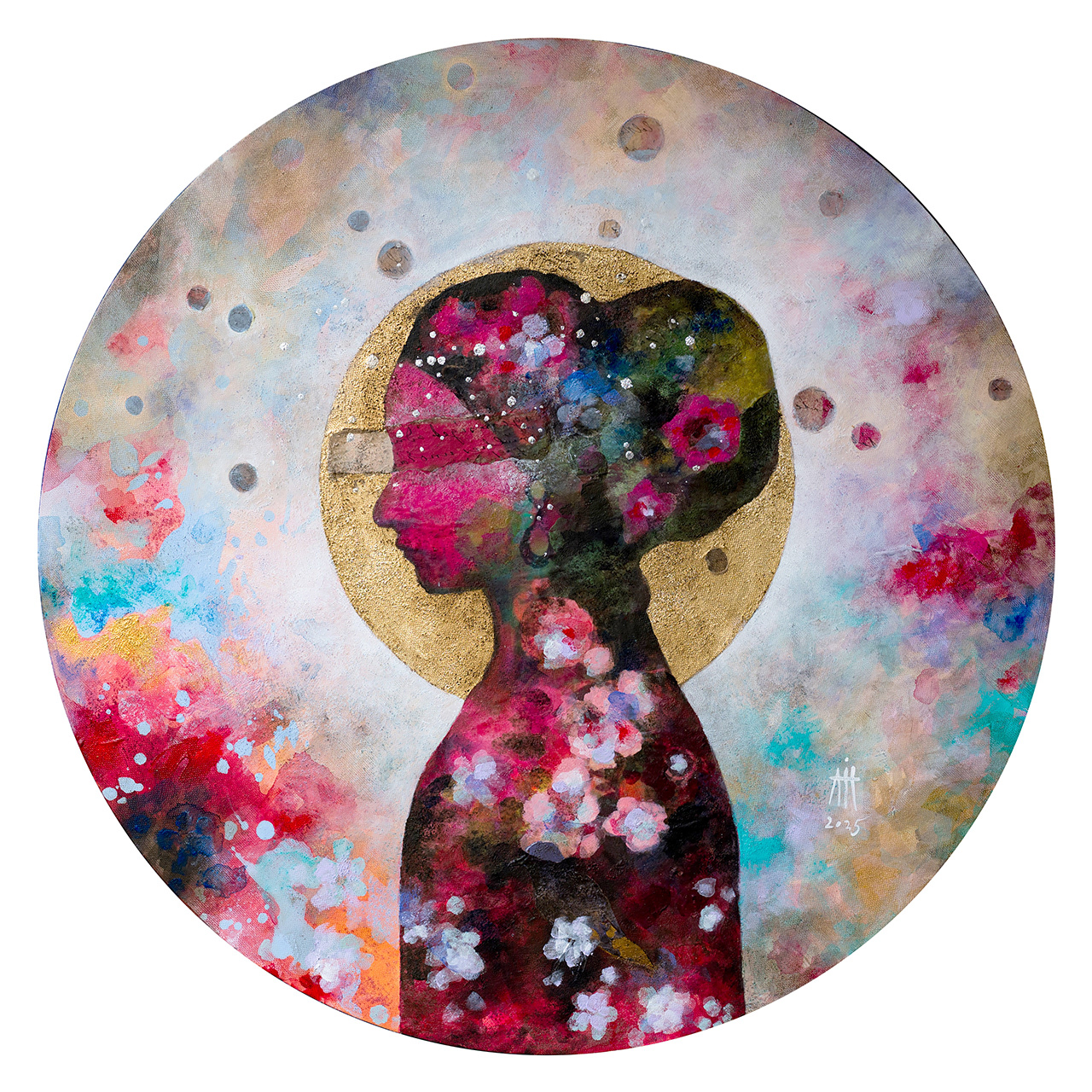 The Which mixed media/canvas 60 cm diameter