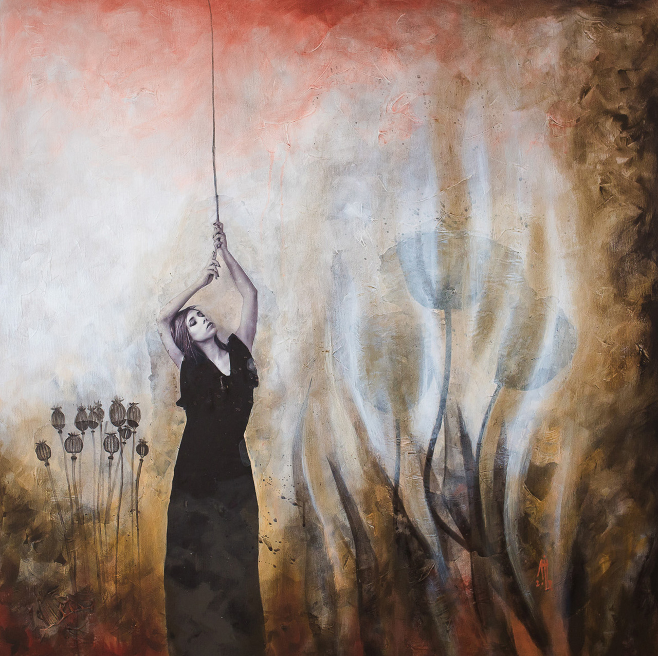 "Daiana" 2018 80cm/80cm mixed media/canvas