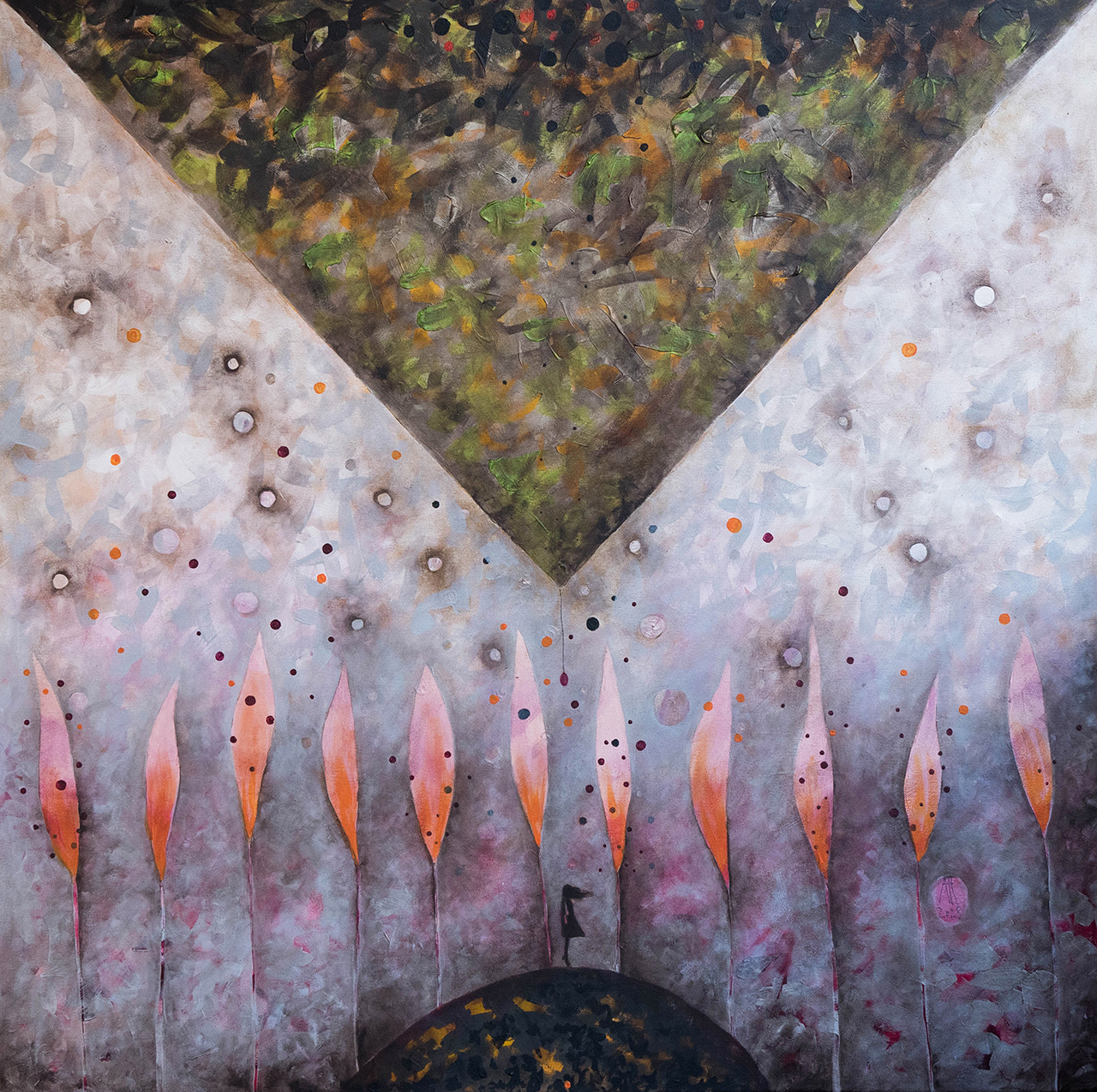 "The drop" 100cm/100cm 2018 acrylic/canvas