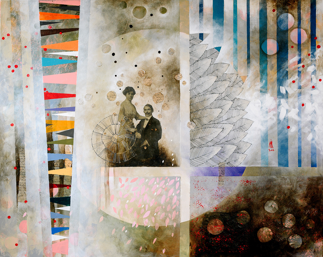 Relationship of the past - mixed media/canvas 80/100 cm 2022