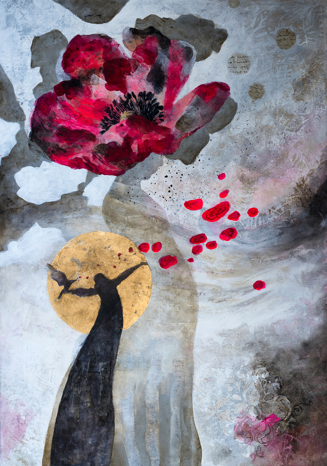 The Shaman mixed media/canvas 50/70 cm 