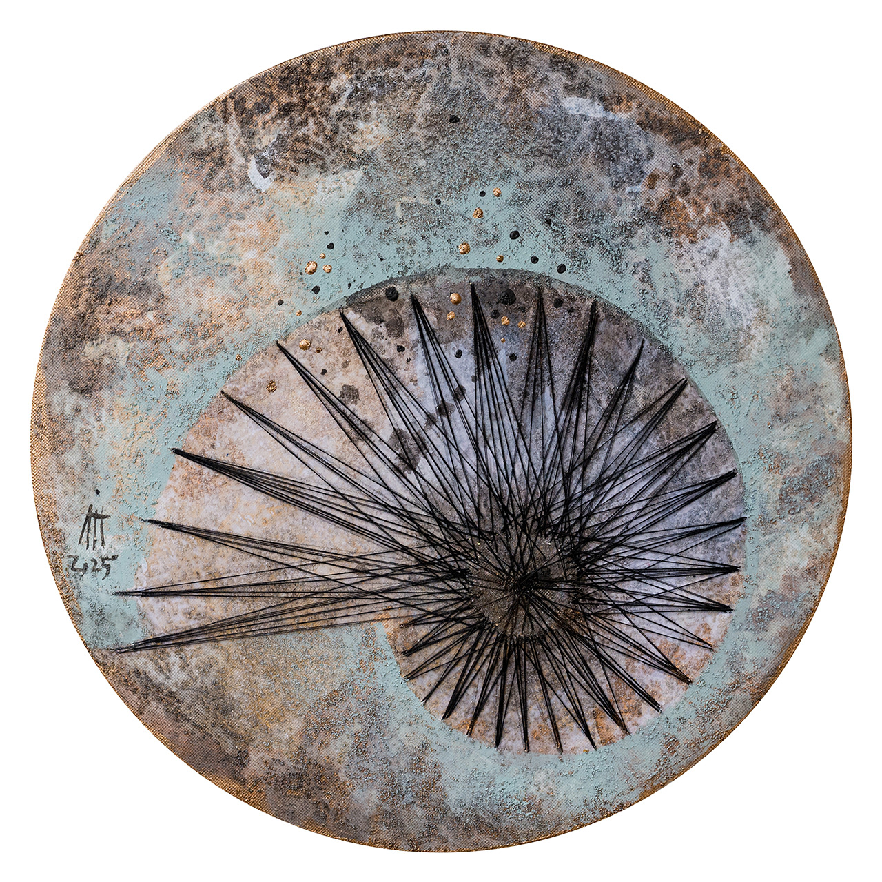 Fibonacci's mixed media/canvas 30 cm diameter
