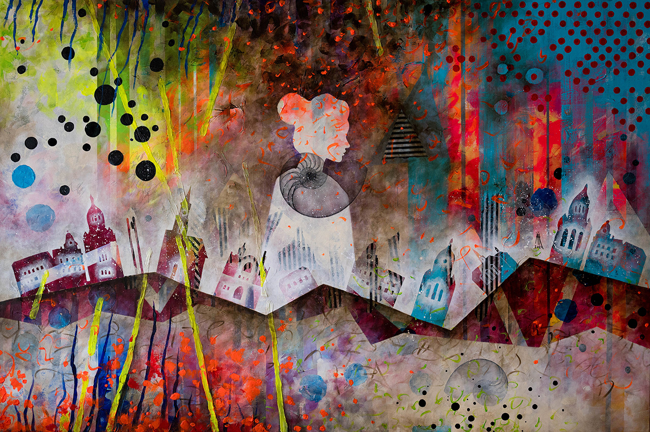 Fibonacci's dream mixed media/canvas 1m/1,5m 2021