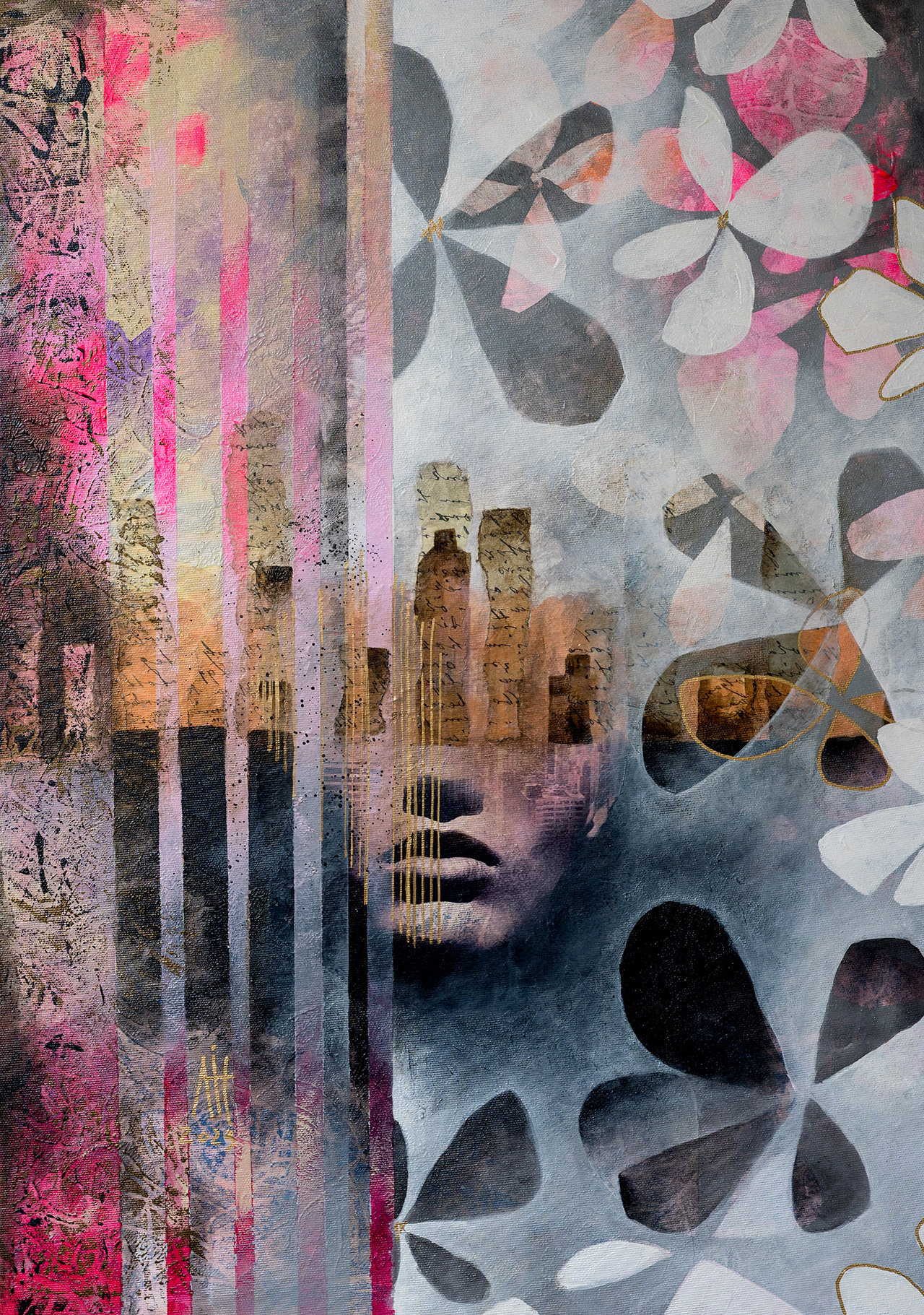 mixed media/canvas 50/70 cm