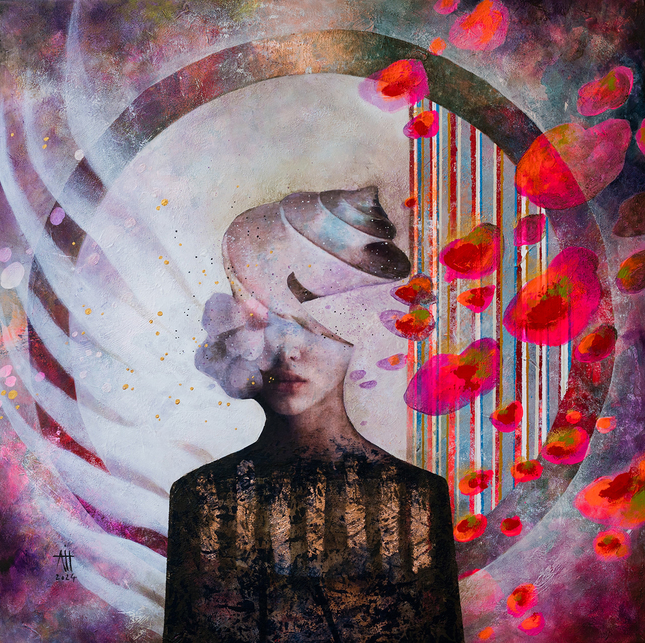 Behind the Unseen 80/80 cm 2024