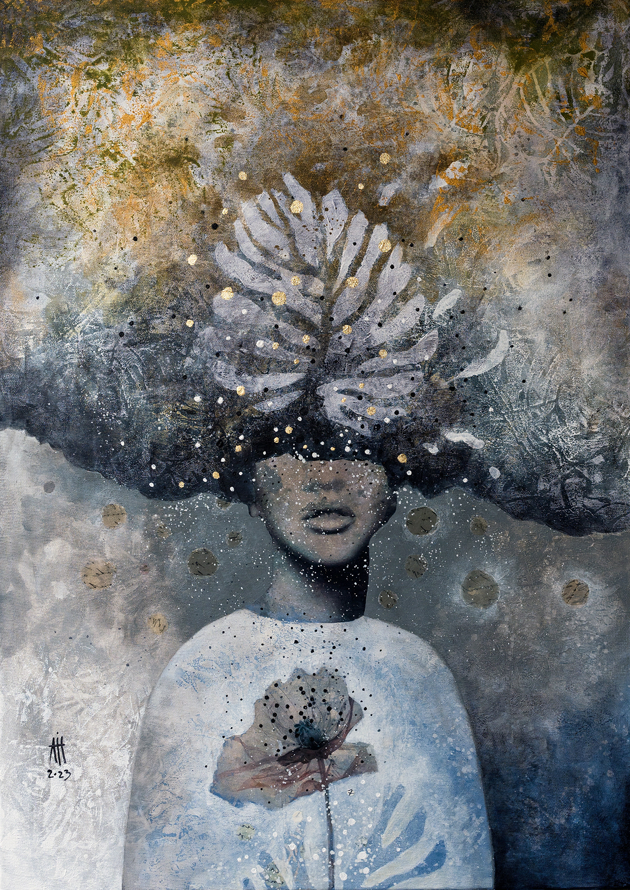 mixed media/canvas 50/70 cm