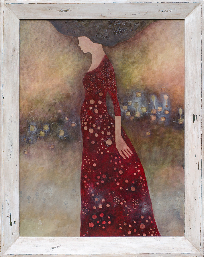 "The red dress" 2011 70cm/90cm acryilic/canvas