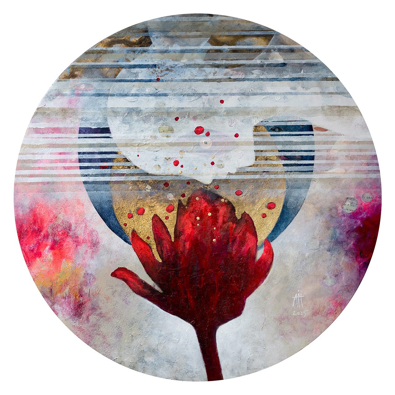 The Smell of Joy mixed media/canvas 60 cm diameter