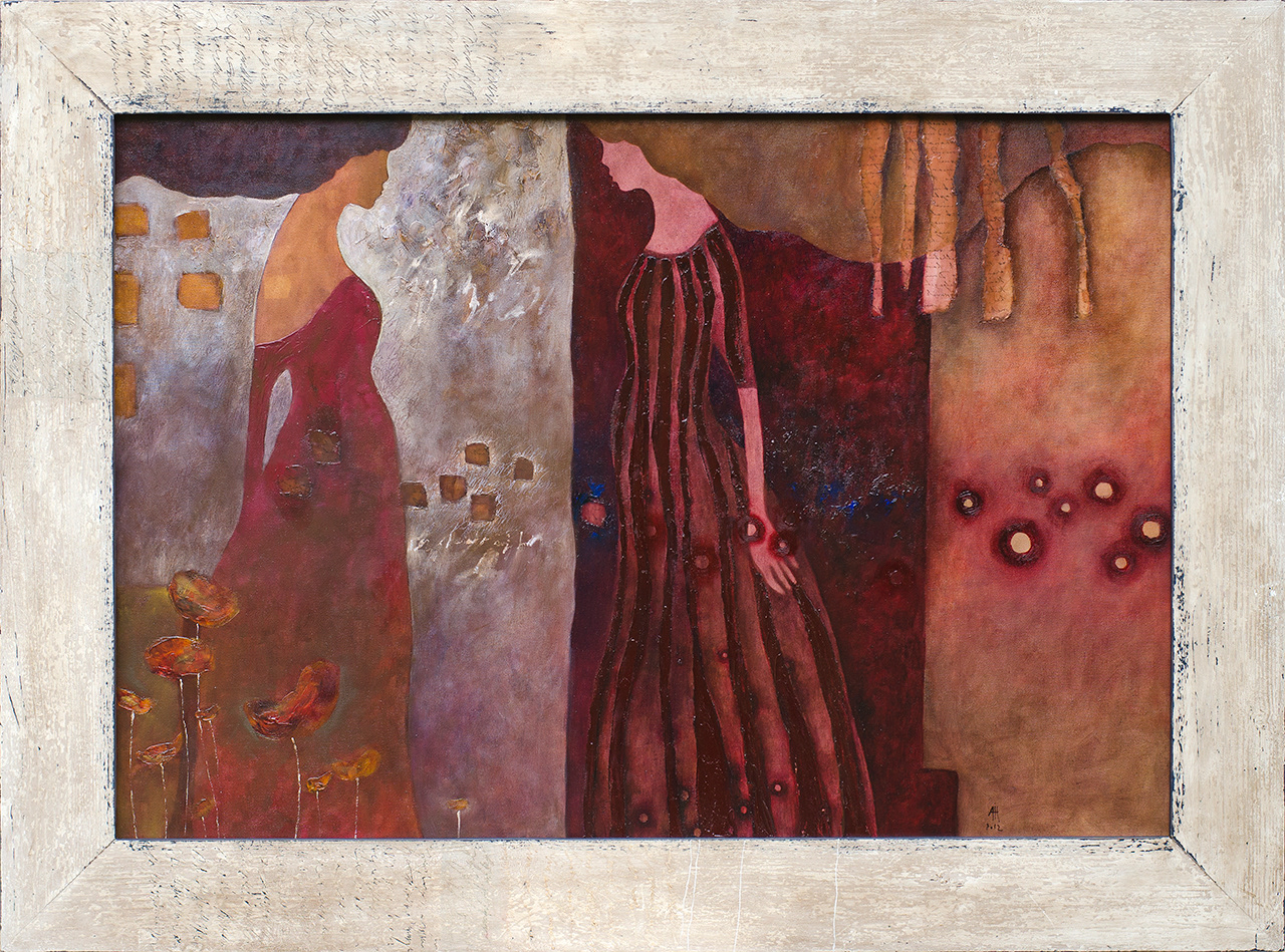 "Face to face" 2012 80cm/100cm acrylic/mousse