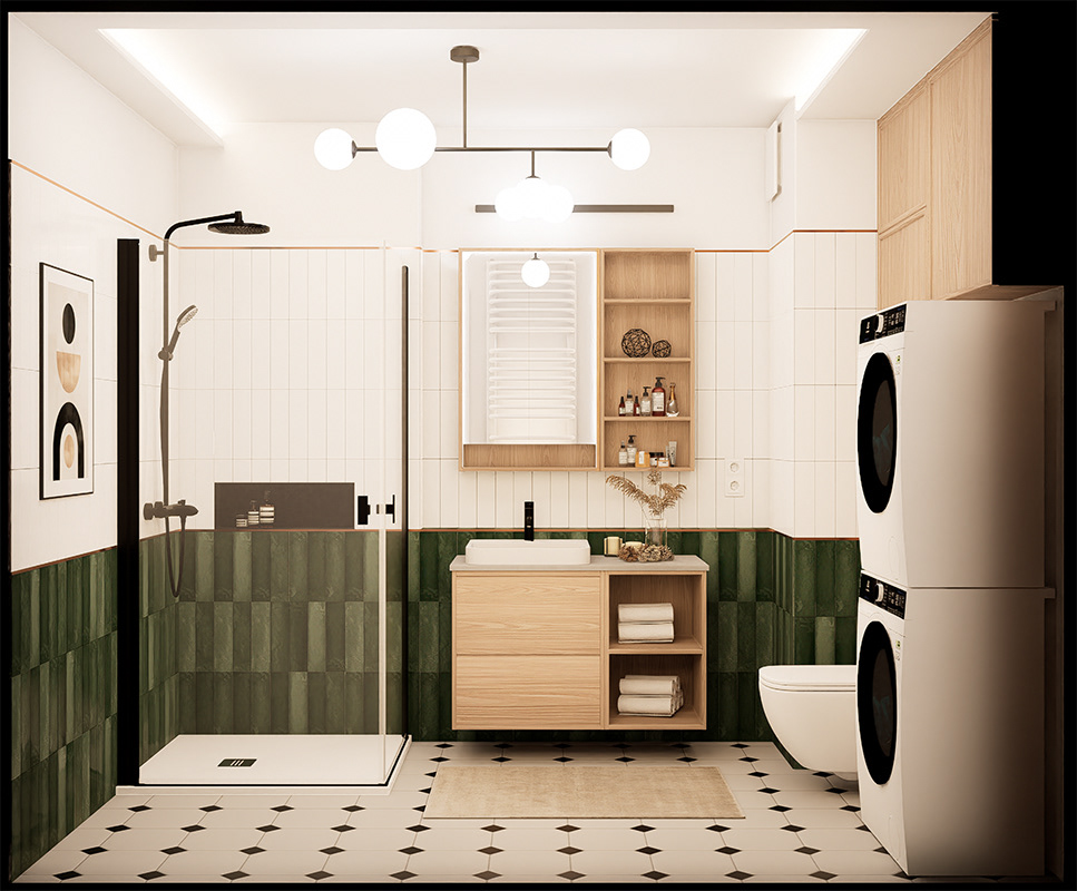 Projekt wnętrz mieszkania przy ul. Jana Pawła w Piasecznie