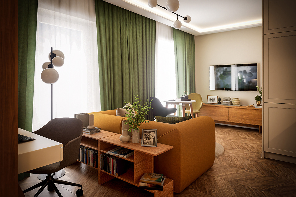 Projekt wnętrz mieszkania przy ul. Jana Pawła w Piasecznie