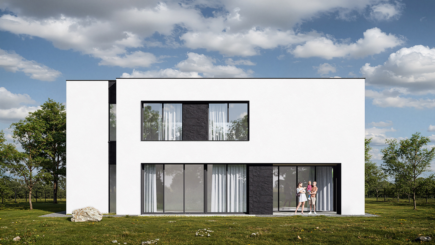 Projekt domu jednorodzinnego z częścią usługową w Żelechowie