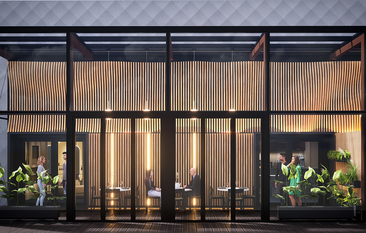 Koncepcja modernizacji food court w Westfield Mokotów w Warszawie