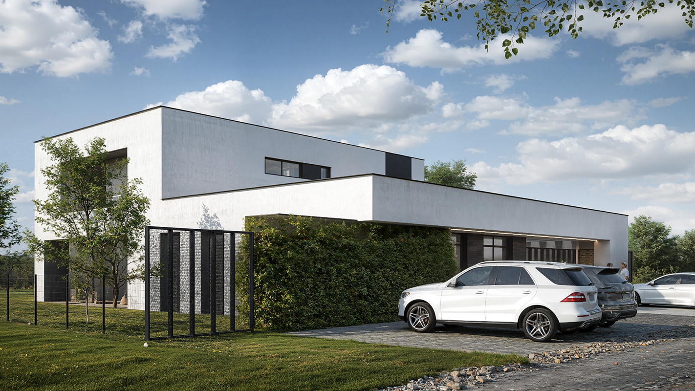 Projekt domu jednorodzinnego z częścią usługową w Żelechowie