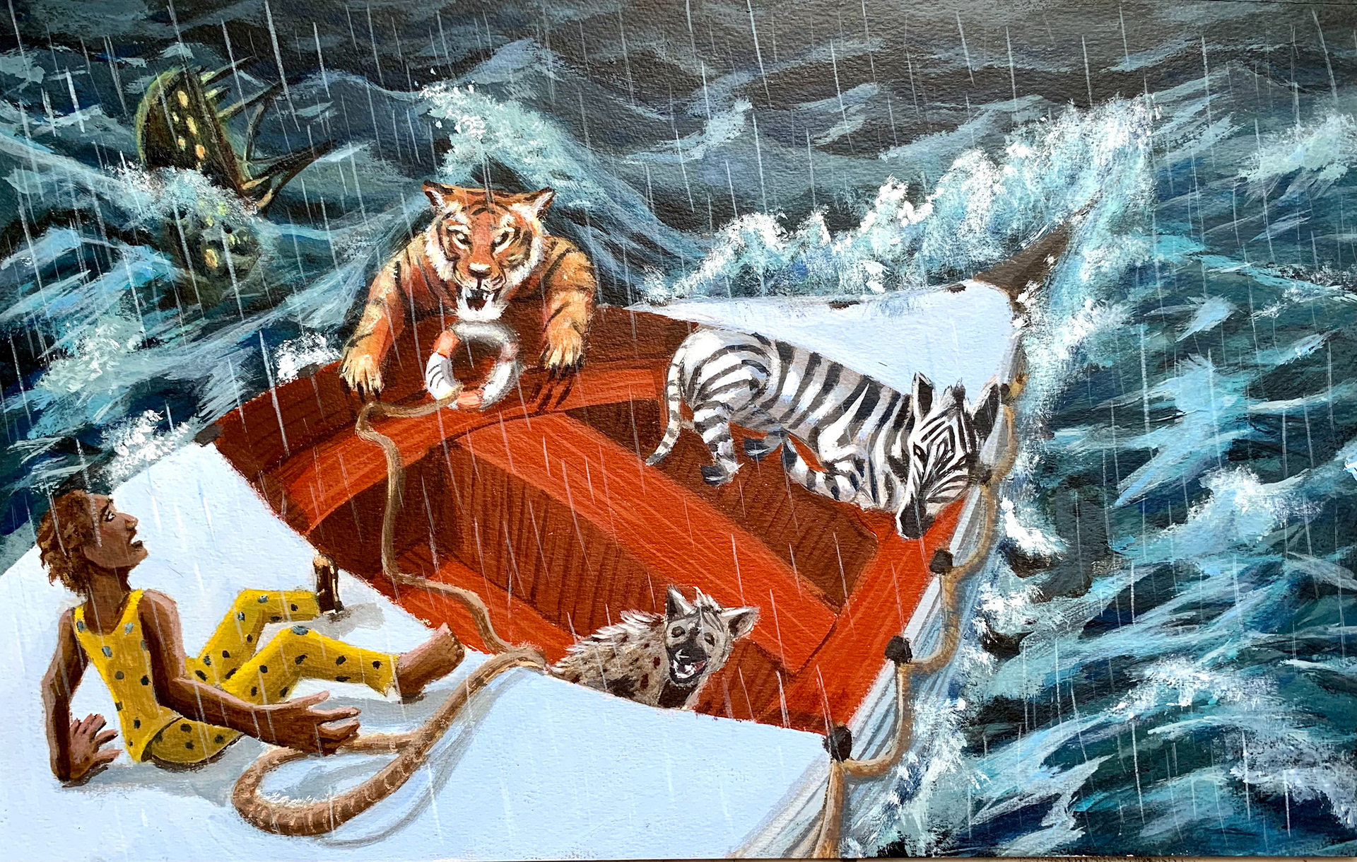 Acrylic "Life of Pie Shipwreck"
