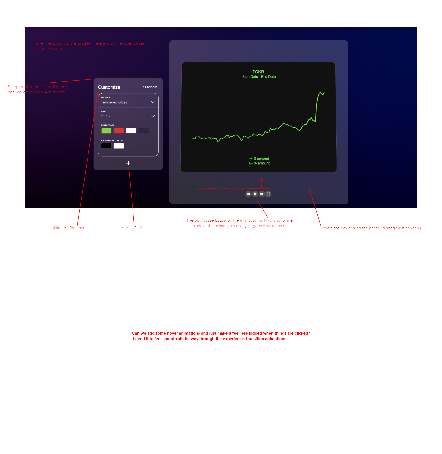 Final edits to the site
