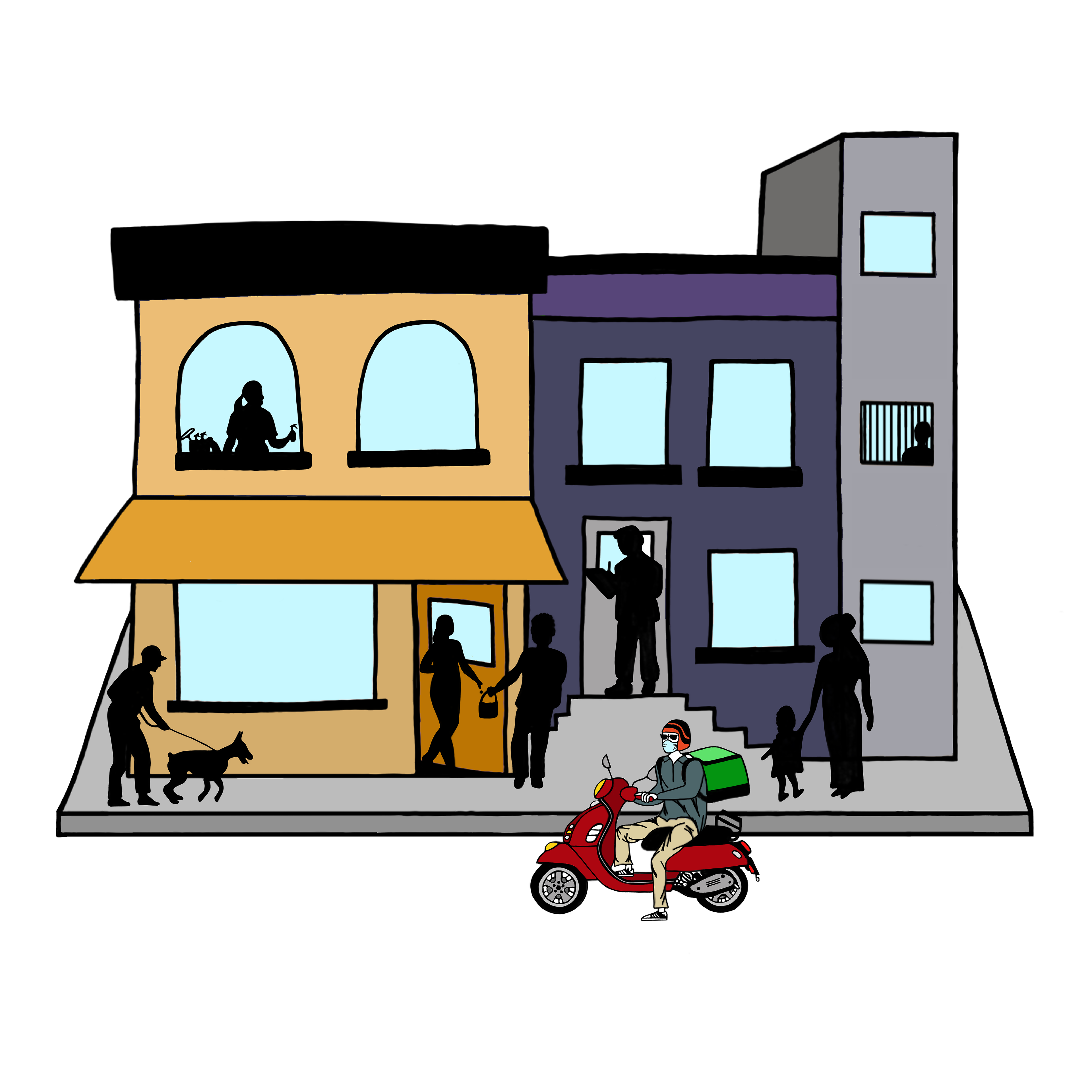 Colour illustration for social media