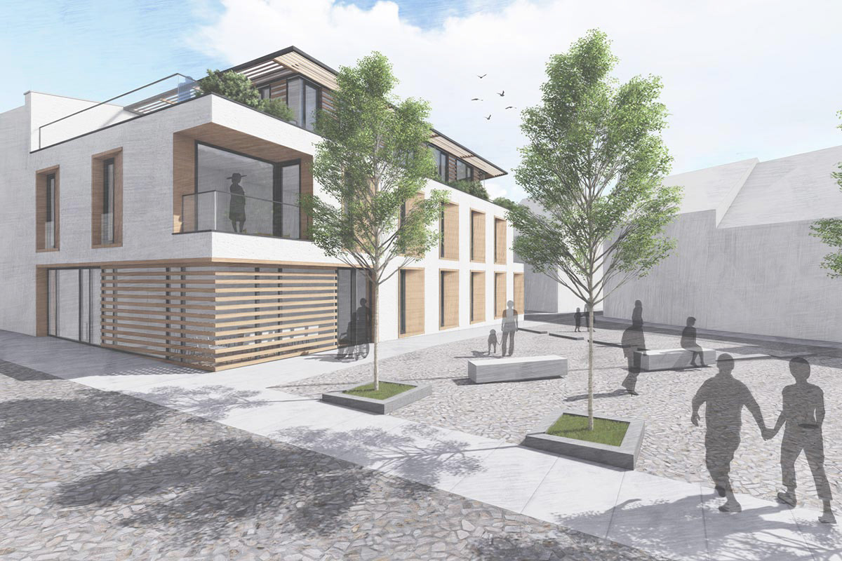 2018 | 2. Platz Wettbewerb | Wohn- u. Ärztehaus Teterow