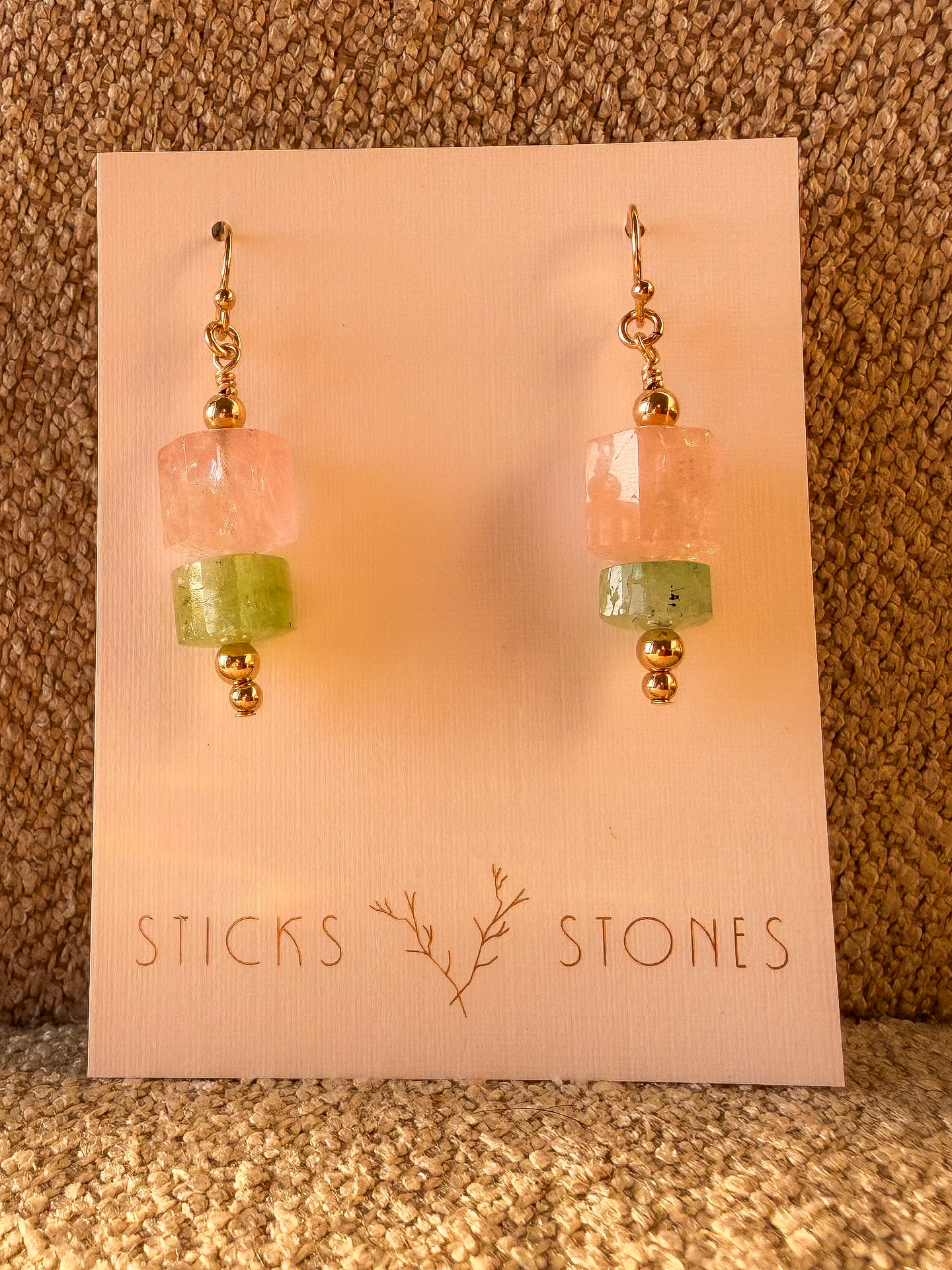 103 Morganite & Green Beryl $75