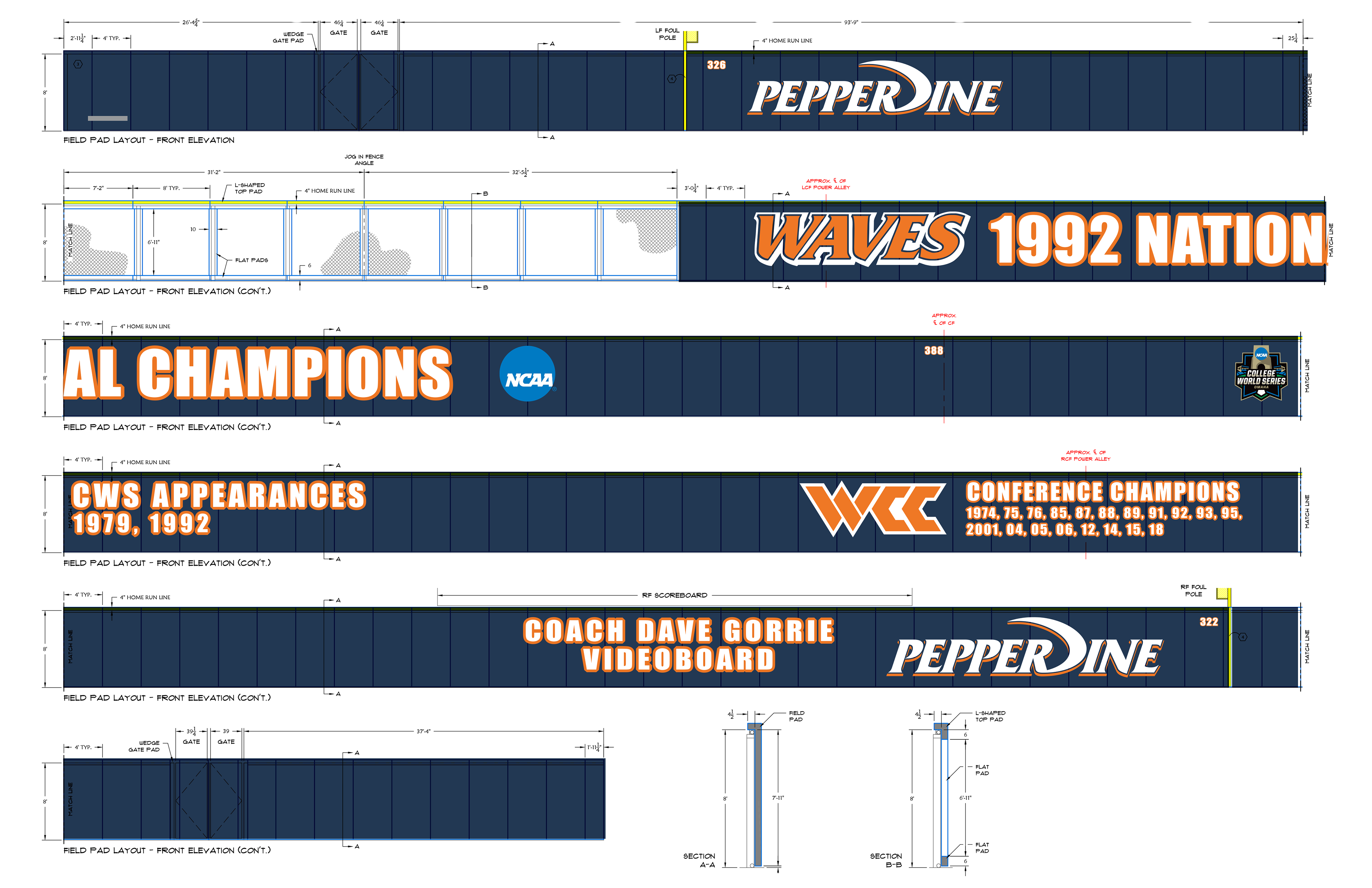 Baseball padding design.