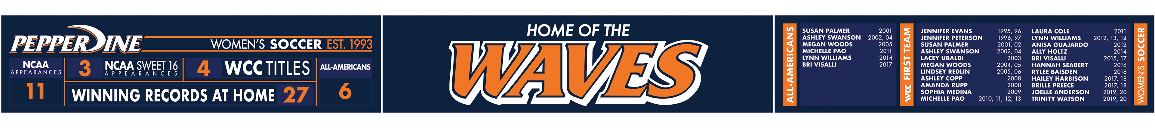 Women's soccer field banner