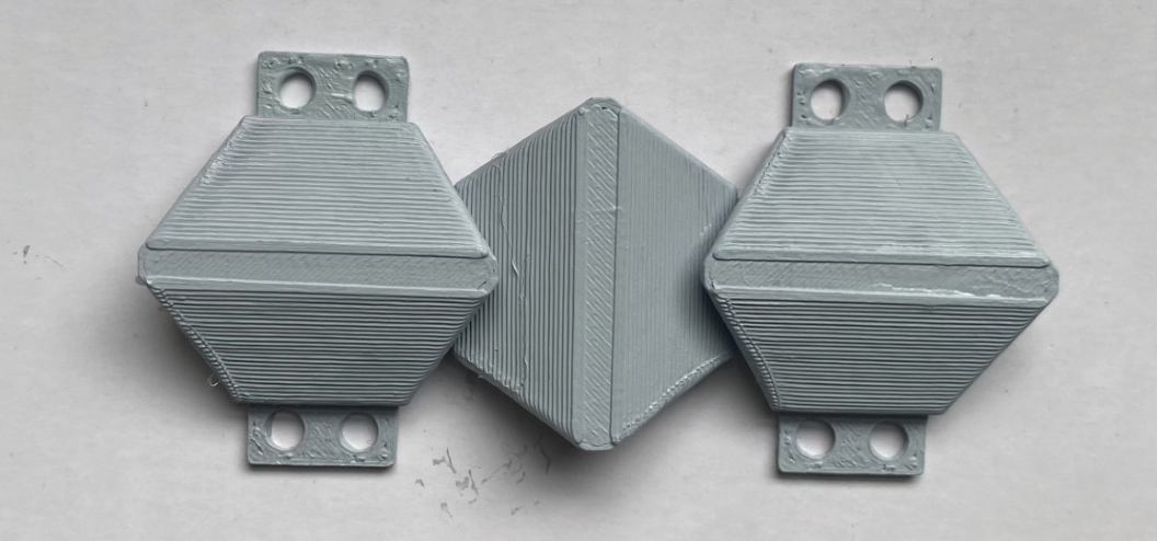 3d printed and painted linkable parts for railing.
