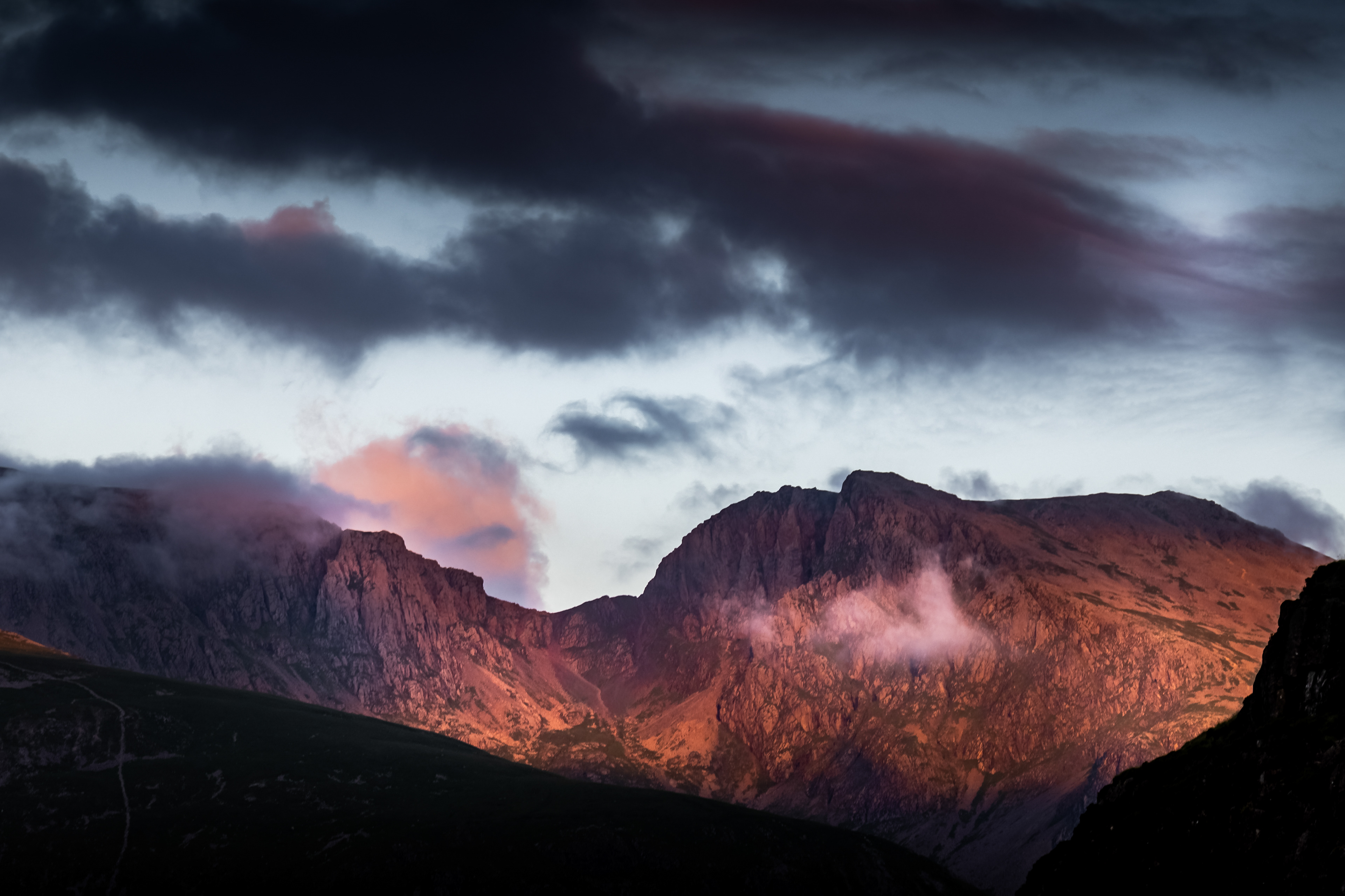 Scafell Crag at Sunset, Lake District