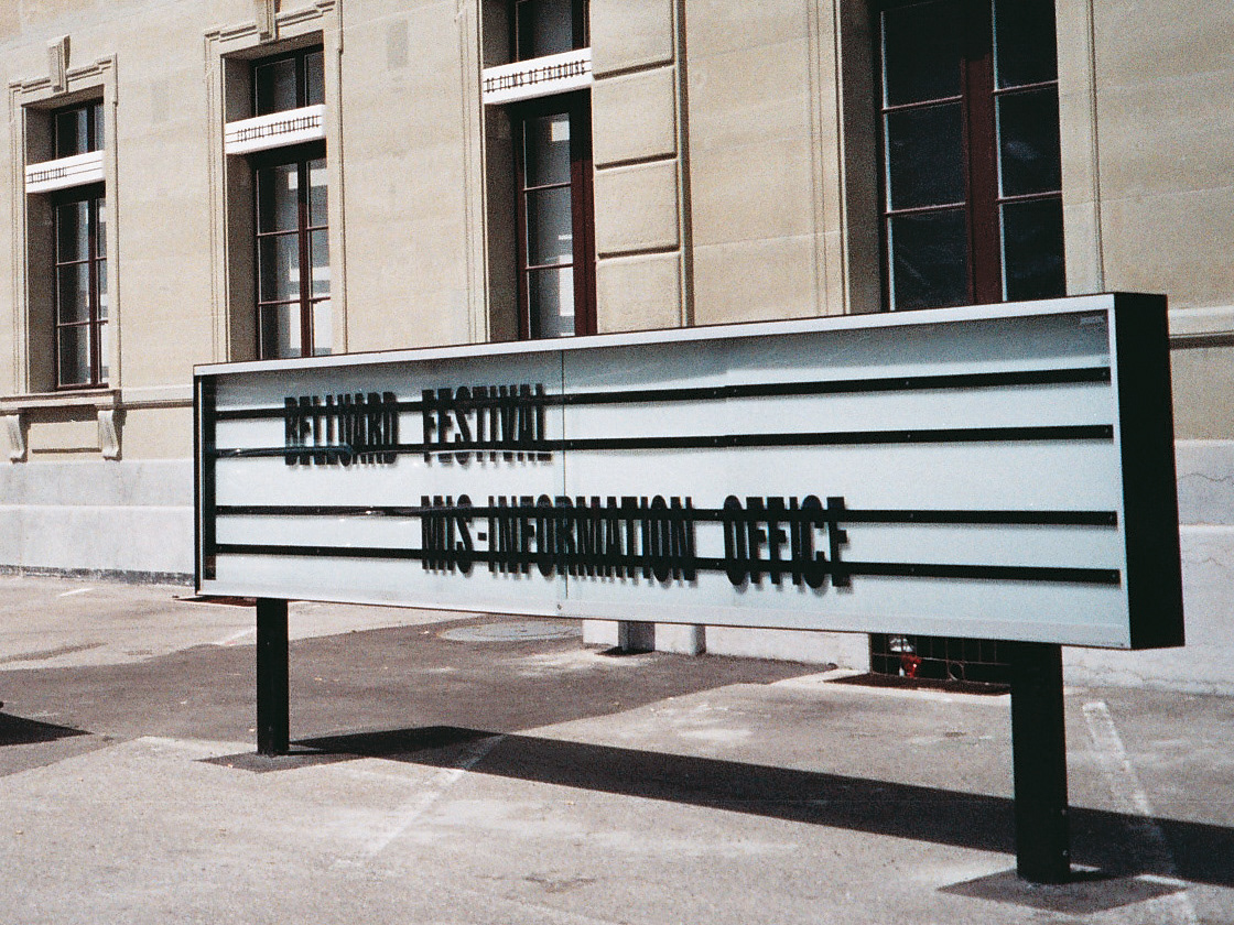 In front of the Mis-Information Office